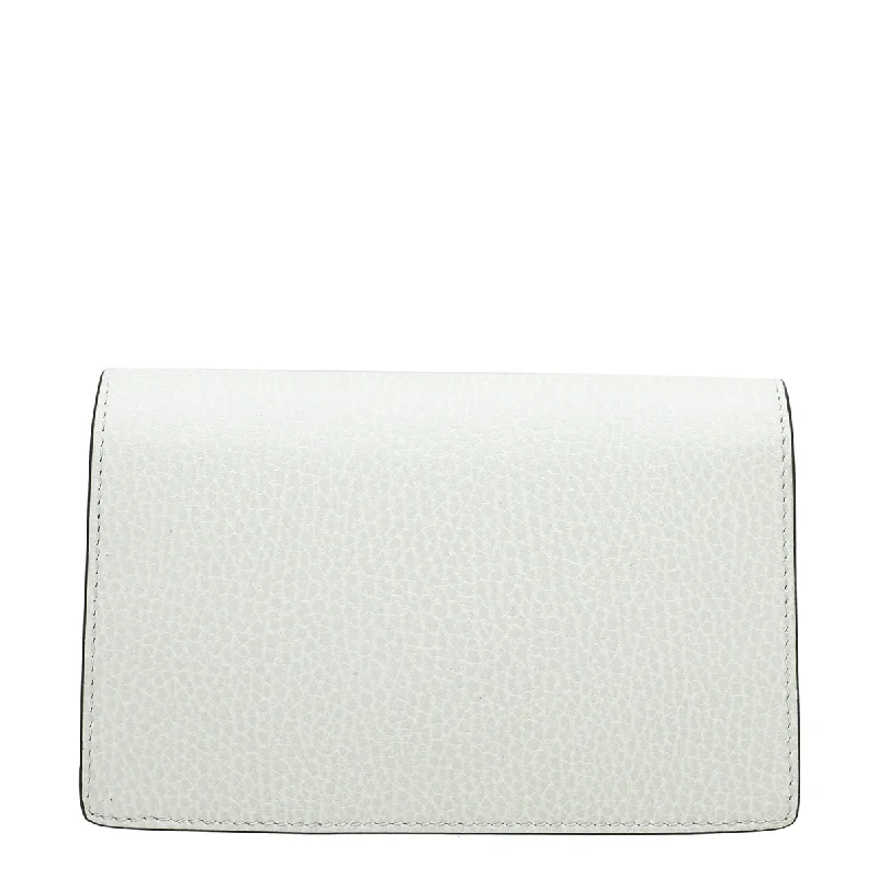 Women Gucci Sylvie bags with a monogram - embossed leatherGucci White Dionysus Super Mini Bag