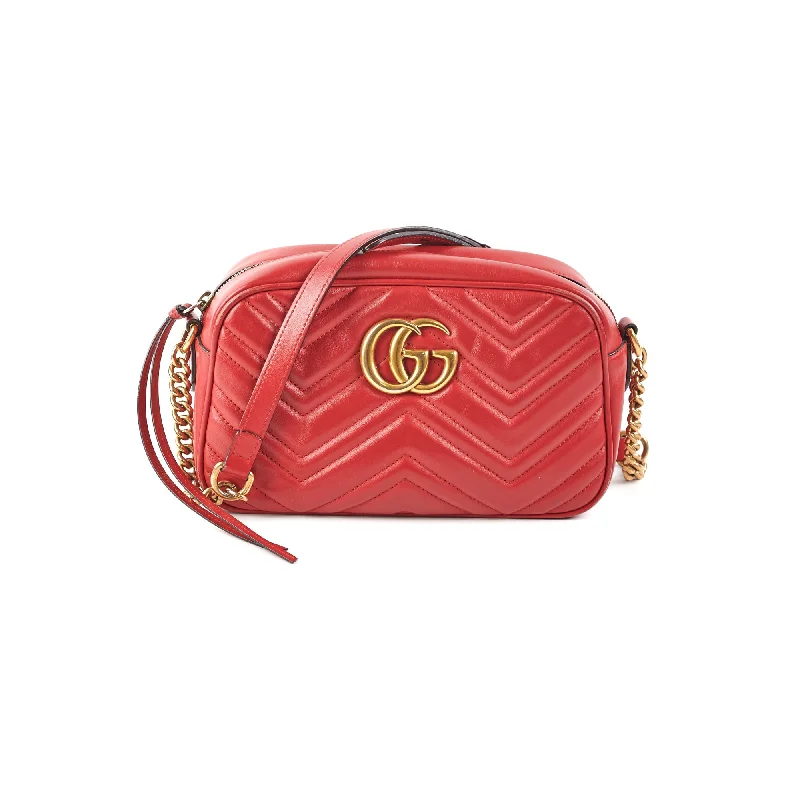 Gucci tote bags for women with a spacious interiorGucci Red Small Camera Crossbody Bag