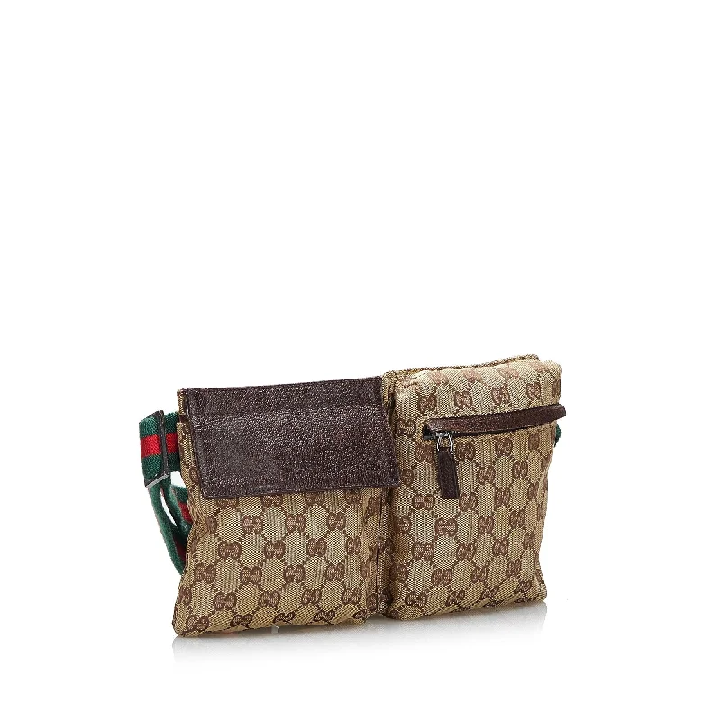 Gucci backpacks for women with a sleek silhouetteGucci GG Canvas Web Belt Bag (SHG-6Kyxfy)