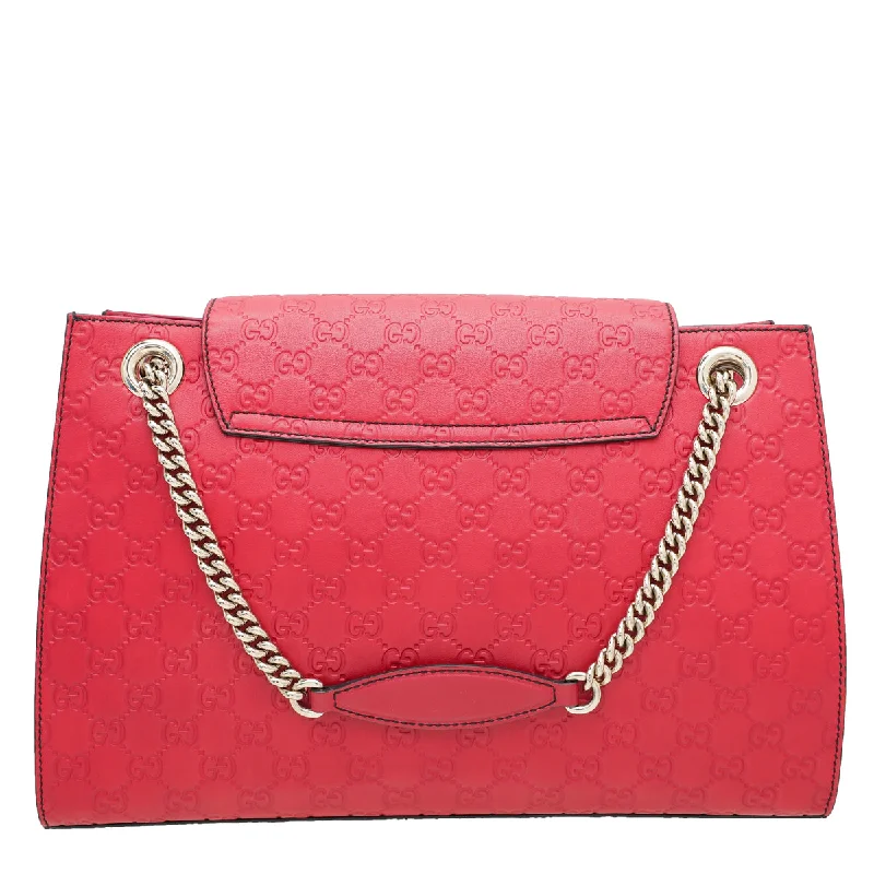 Gucci Marmont bags for women with gold - toned hardwareGucci Red GG Guccissima Emily Large Bag