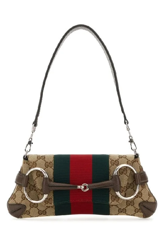 Gucci backpacks for women with a padded laptop compartmentGucci Women Original Gg Fabric Small Gucci Horsebit Chain Shoulder Bag