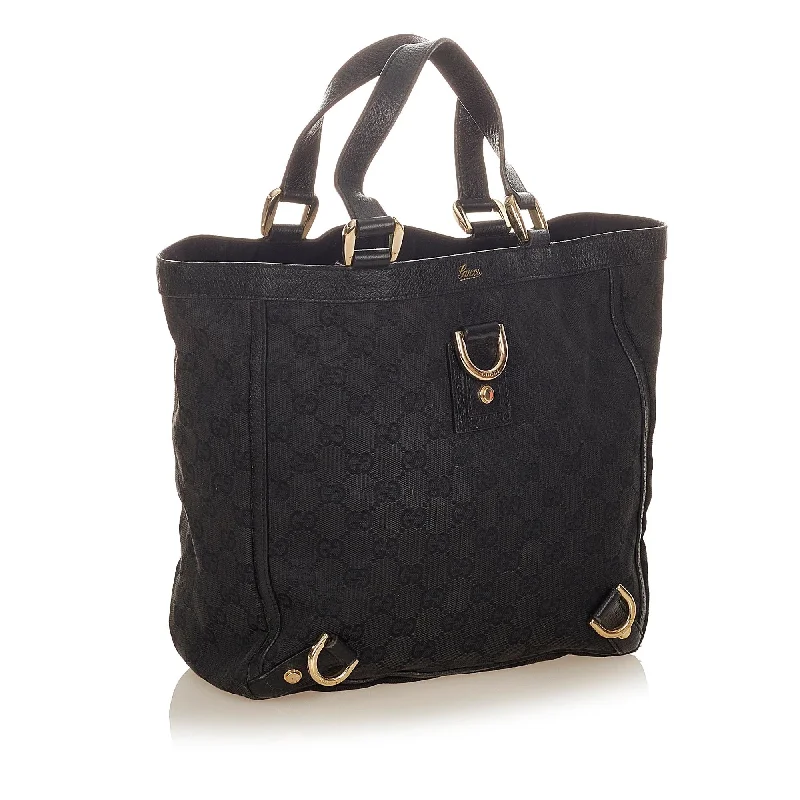 Gucci tote bags for women with a spacious interiorGucci GG Canvas Abbey D-Ring Tote Bag (24501)