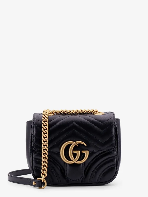 Women Gucci Sylvie bags with a leather - wrapped handleGucci Women Gucci Black Shoulder Bags