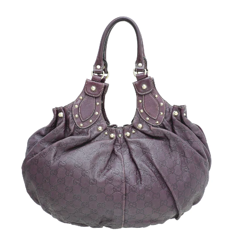 Gucci backpacks for women with a padded laptop compartmentGucci Violet GG Guccissima Studded Pelham Bag