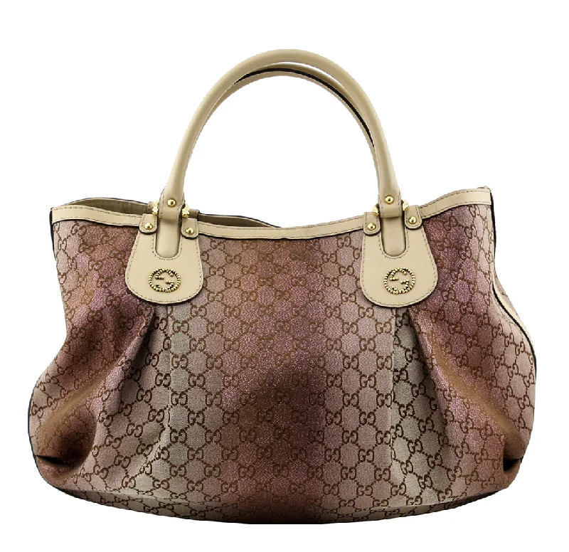 Ladies Gucci shoulder bags with a wide - width strapGucci Brown Lurex Scarlett Tote