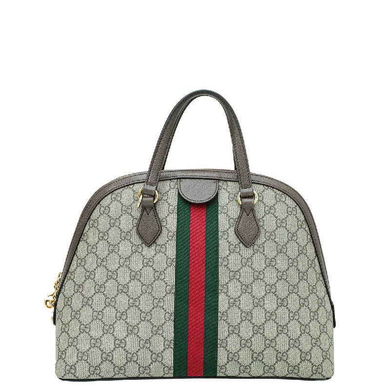 Ladies Gucci handbags with a detachable coin purse insideGucci Multicolor GG Supreme Web Ophidia Top Handle Dome Bag