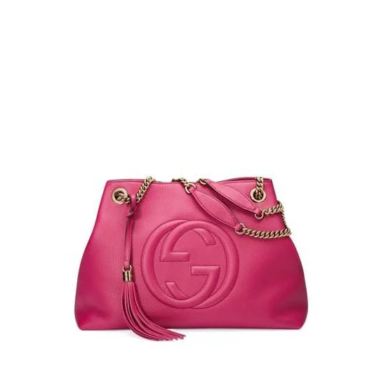 Gucci Dionysus bags for women with tiger - head claspsGucci Shoulder Bag Soho Medium Bright Pink Leather Tote