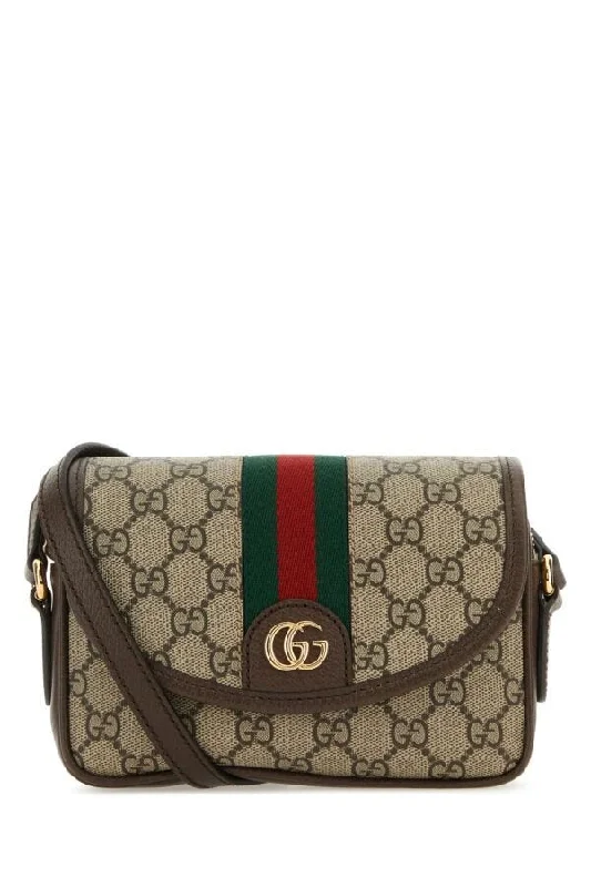 Ladies Gucci Dionysus bags with a chain - link shoulder strapGucci Women Gg Supreme Fabric Mini Ophidia Shoulder Bag