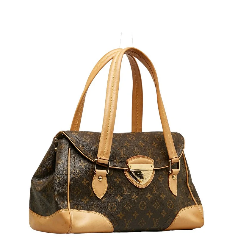 Ladies Louis Vuitton handbags with a detachable coin purse insideLouis Vuitton Monogram Beverly GM Handbags M40120 Brown PVC Leather Ladies Louis Vuitton