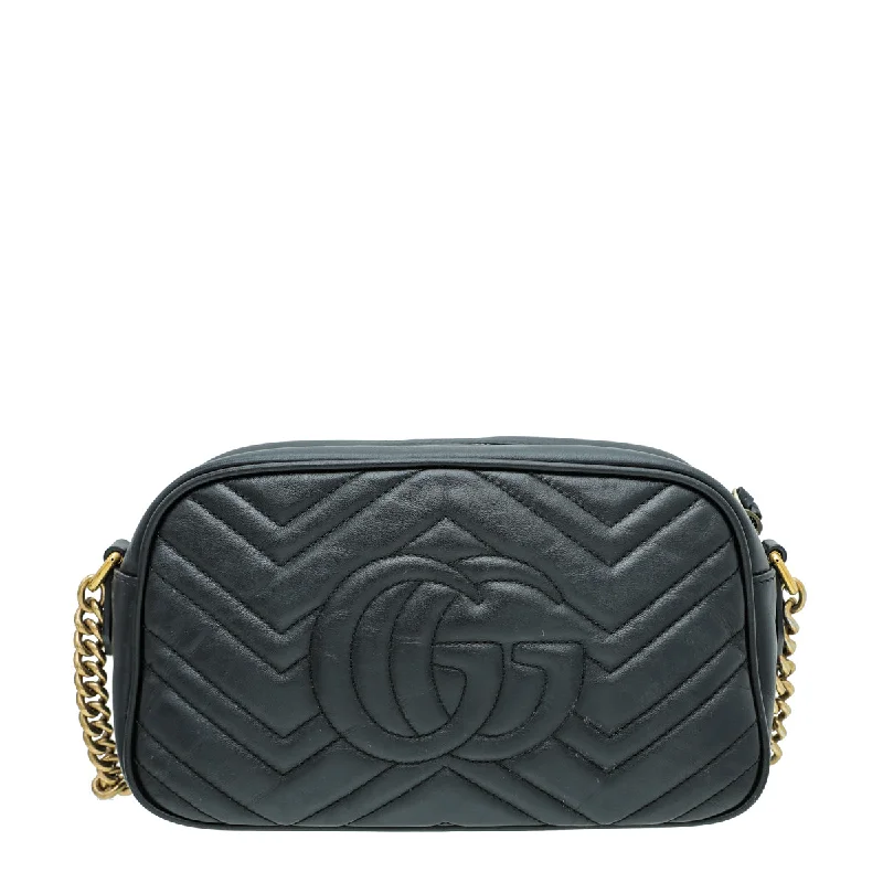 Gucci Marmont bags for women with quilted leather exteriorsGucci Black GG Marmont Camera Bag