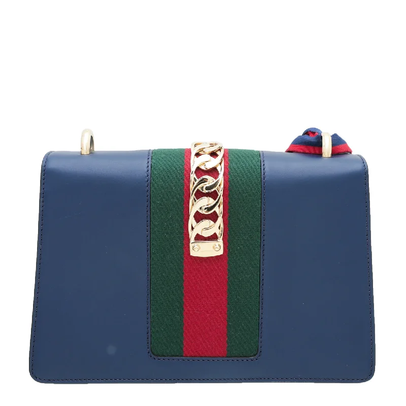 Gucci handbags for women with a metal - framed claspGucci Blue Sylvie Small Bag