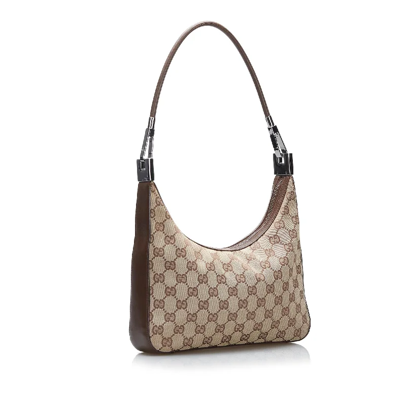 Gucci Marmont bags for women with a snakeskin - effect panelGucci GG Canvas Shoulder Bag (SHG-JMaLUS)