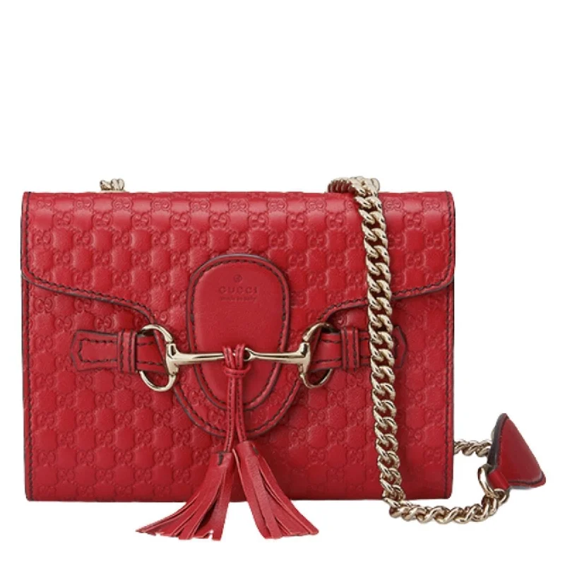 Gucci backpacks for women with a multi - pocket designRed Emily Guccissima Mini Shoulder Bag