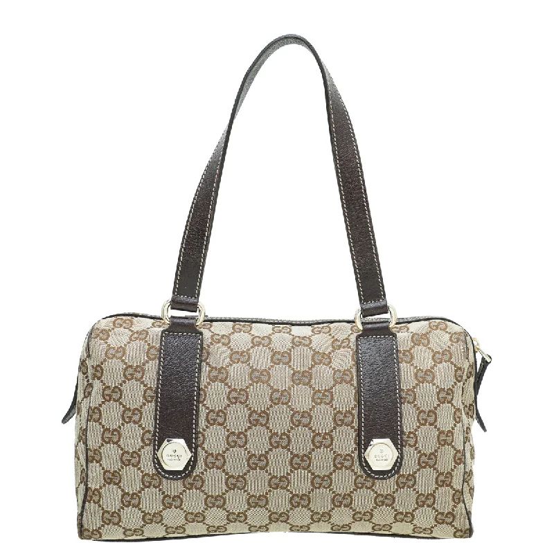 Gucci handbags for women with a beaded trimGucci Bicolor GG Small Charmy Boston Bag