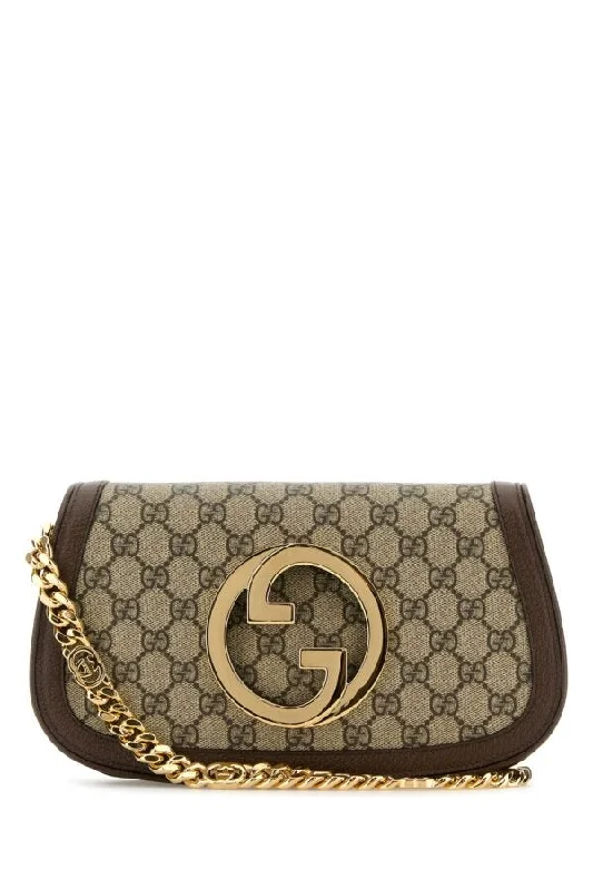 Women Gucci bags with a zip - around closure for securityGucci Women Gg Supreme Fabric Gucci Blondie Shoulder Bag