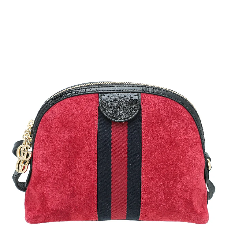 Ladies Gucci Dionysus bags with a detachable shoulder strapGucci Red Suede Ophidia Small Bag