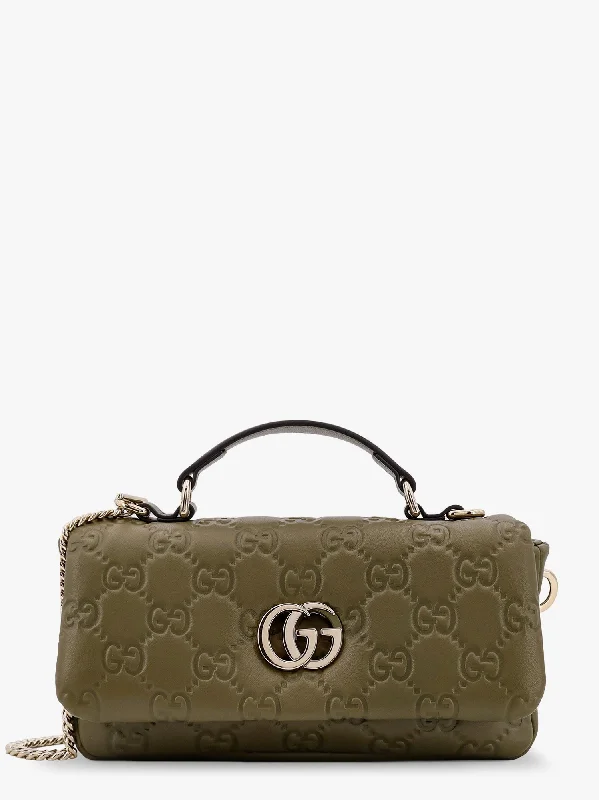 Women Gucci Sylvie bags with a crystal - embellished web stripeGucci Women Gucci Green Handbags