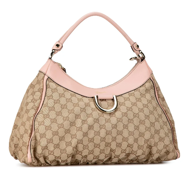 Women Gucci backpacks with a luxurious leather finishGucci GG Canvas Abbey D-Ring Shoulder Bag akIWOD)