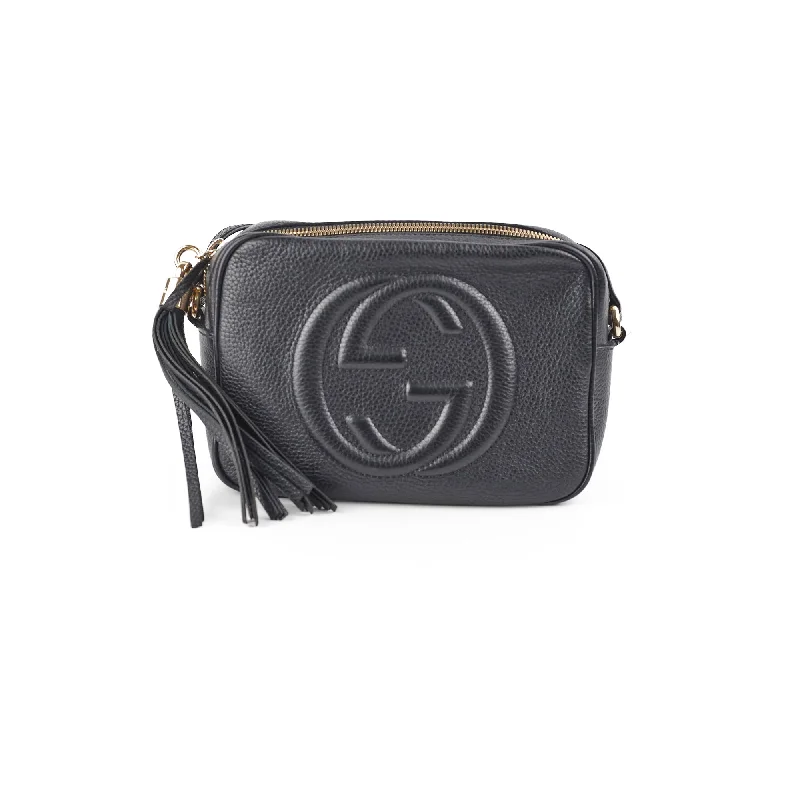 Women Gucci Sylvie bags with a detachable ribbon detailGucci Soho Disco Bag Black