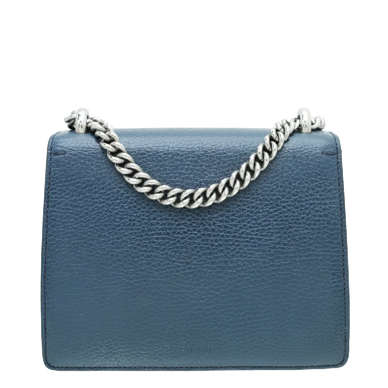 Women Gucci bags with a magnetic snap closure for easy accessGUCCI Navy Blue Dionysus Mini Bag