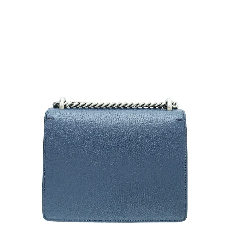 Ladies Gucci handbags with a detachable coin purse insideGucci Blue Crystal Dionysus Chain Mini Bag