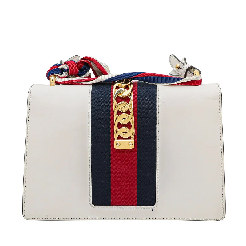 Ladies Gucci Dionysus bags with a chain - link shoulder strapGucci White Sylvie Small Bag