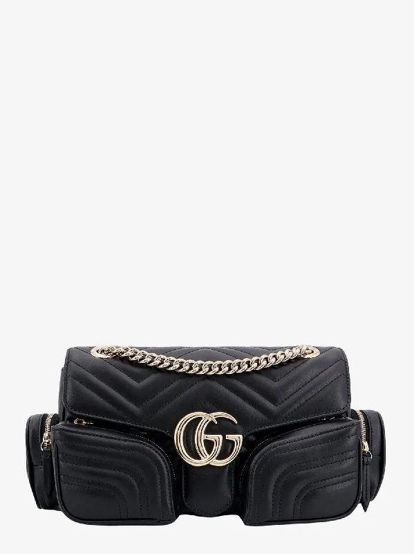 Women Gucci backpacks with a luxurious leather finishGucci Women Gucci Black Shoulder Bags