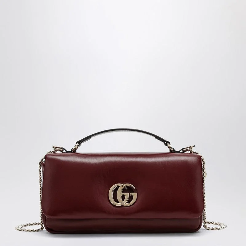 Women Gucci bags with a zip - around closure for securityGucci Small Gg Milano Handbag Rosso Ancora Women