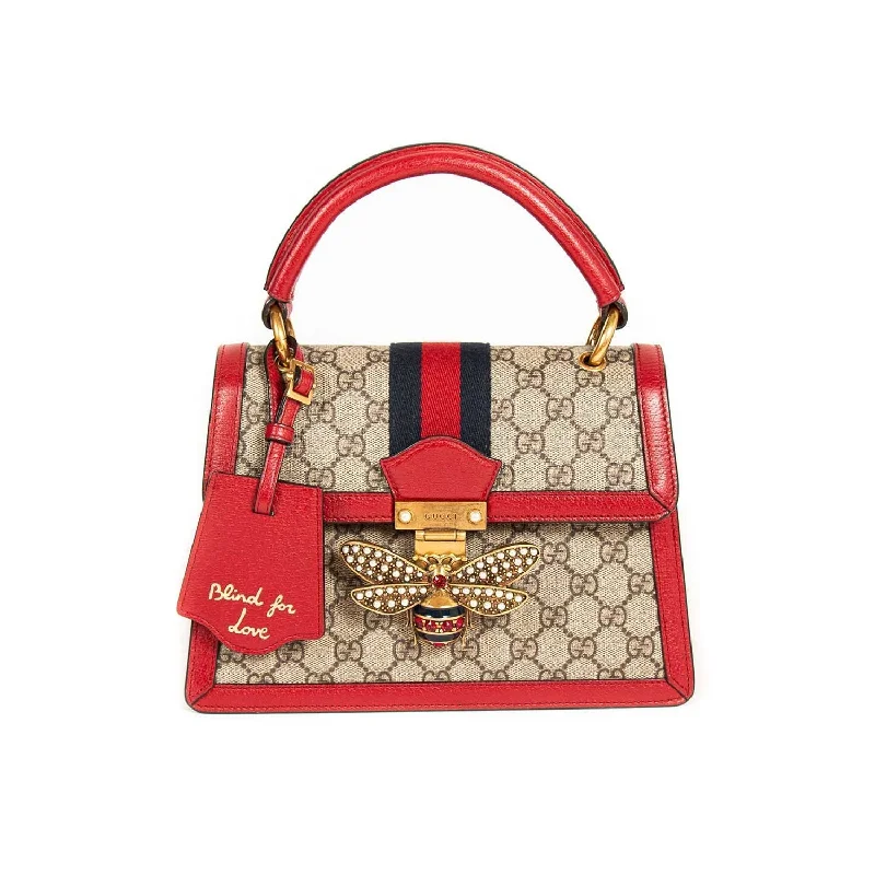 Gucci handbags for women with a patent - leather finishGucci Small Queen Margaret GG Supreme Bag