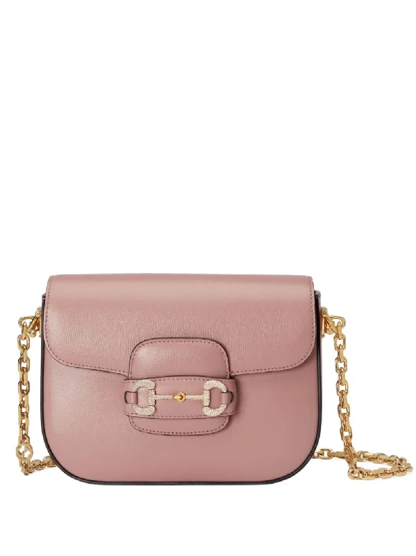 Women Gucci backpacks with a luxurious leather finishGucci Women Horsebit 1955 Mini Leather Shoulder Bag