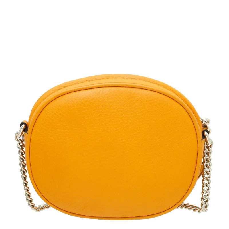 Gucci backpacks for women with a sleek silhouetteGucci Orange Soho Tassel Mini Crossbody Bag