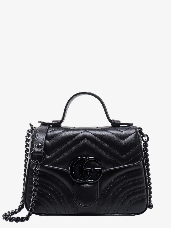 Women Gucci bags with a front - zip pocket for small itemsGucci Women Gucci Black Shoulder Bags