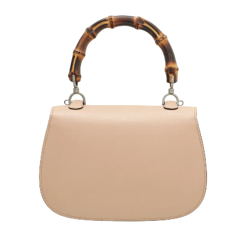 Women Gucci bags with a magnetic snap closure for easy accessGucci Blush Pink Bamboo Top Handle Bag