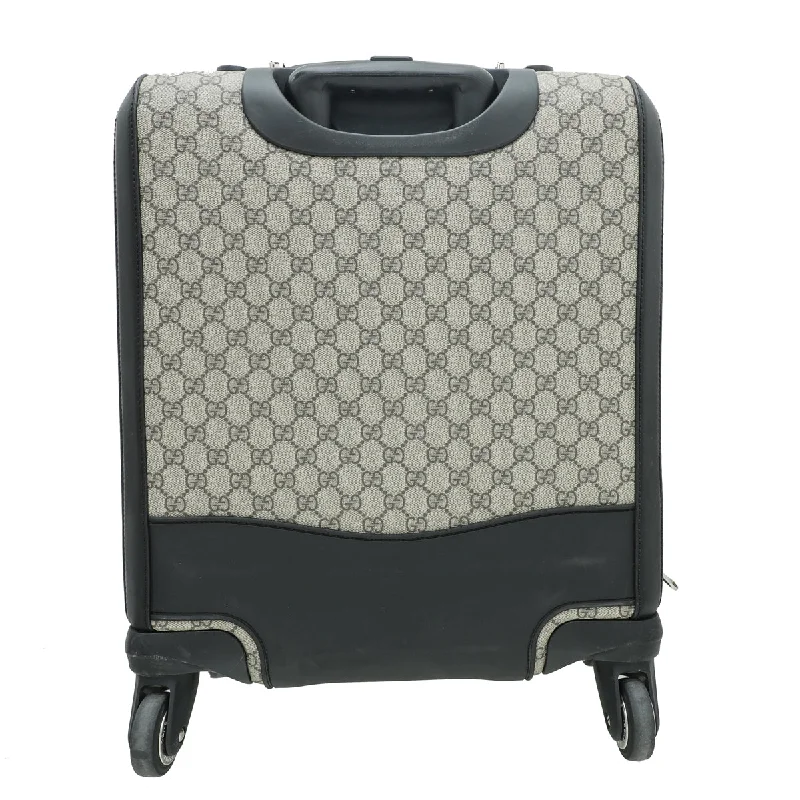 Women Gucci bags with a detachable mirror insideGucci Bicolor GG Supreme Carry On Suitcase Bag