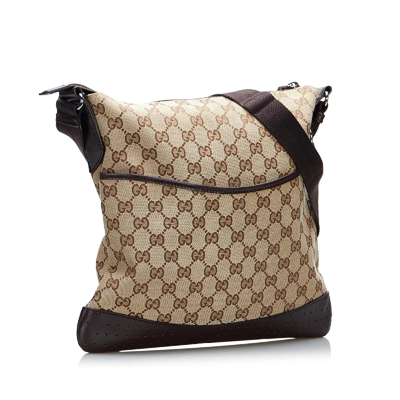 Gucci Marmont bags for women with a snakeskin - effect panelGucci GG Canvas Crossbody Bag (SHG-DUHgiy)