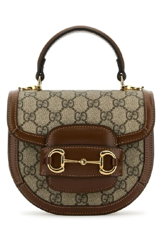 Gucci handbags for women with a back - zip pocketGucci Women Gg Supreme Fabric Mini Horsebit 1955 Handbag