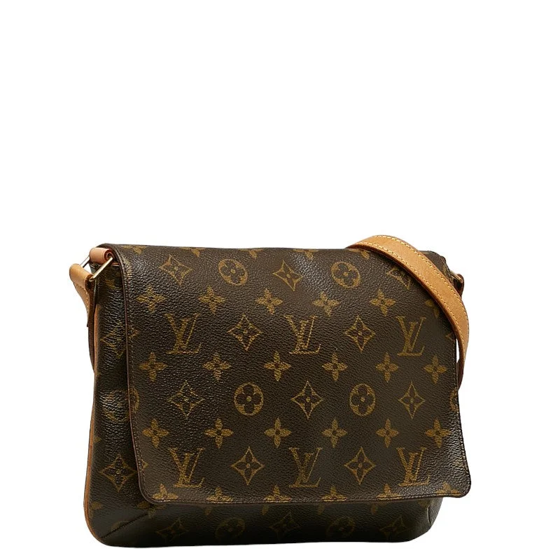 Medium - sized Louis Vuitton tote bags for work and shoppingLouis Vuitton Monogram Muset Tango Long Shoulder Bag M51388 Brown PVC Leather  Louis Vuitton