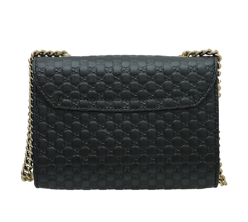 Small - sized Women Gucci shoulder bags for evening outingsGucci Black GG Microguccissima Emily Bag