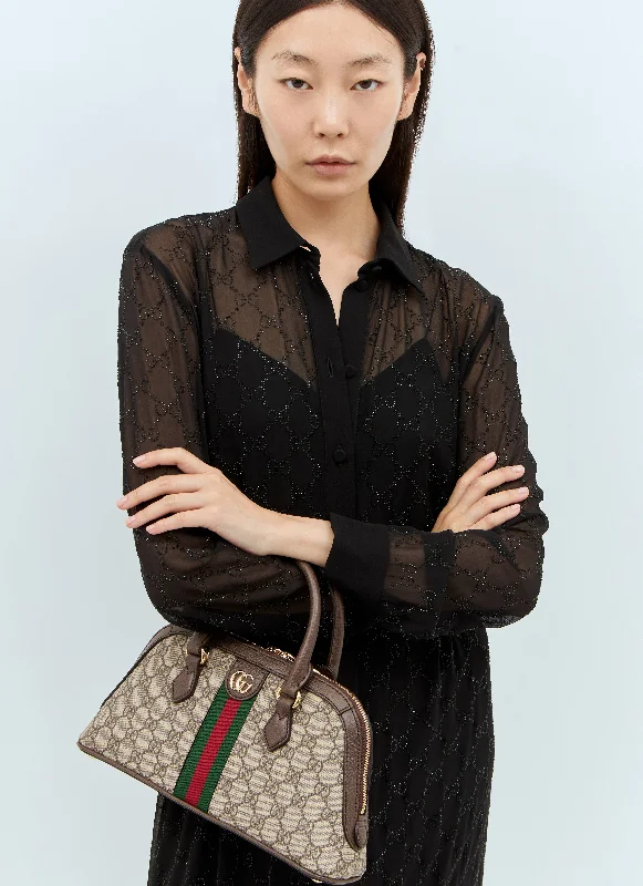 Women Gucci bags with a snap - button closure and a decorative charmGucci Women Ophidia Small Handbag