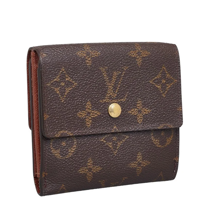 Louis Vuitton bags with a zip - around closure for enhanced securityLouis Vuitton Monograms Portmoney Vie Cult Credy Three Folded Wallet M61652 Brown PVC Leather  Louis Vuitton