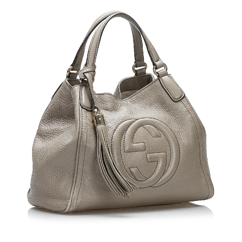 Women Gucci Sylvie bags with a leather - wrapped handleGucci Soho Satchel (SHG-cH7U1w)