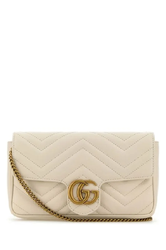 Gucci backpacks for women with a padded laptop compartmentGucci Women Ivory Leather Mini Gg Marmont Clutch