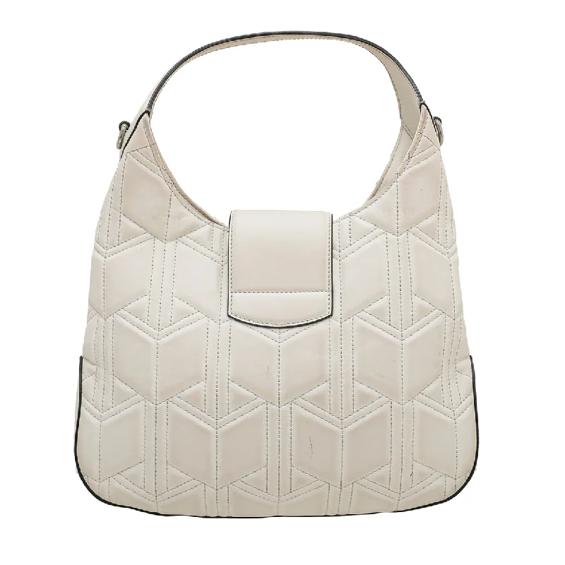 Medium - sized Women Gucci handbags for everyday useGucci White Quilted Dionysus Hobo Bag