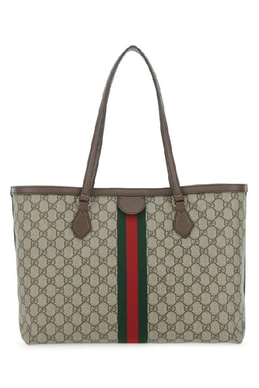 Women Gucci crossbody bags with a keychain holderGucci Women Printed Gg Supreme Fabric Ophidia Shopping Bag