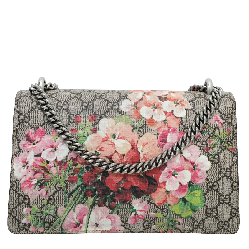 Women Gucci bags with a zip - around closure for securityGucci Rose Antique Blooms Print Dionysus Bag