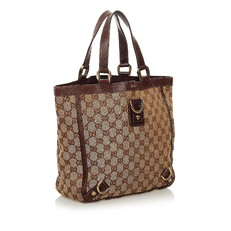 Ladies Gucci Dionysus bags with a star - shaped charmGucci GG Canvas Abbey D-Ring Tote Bag (34724)